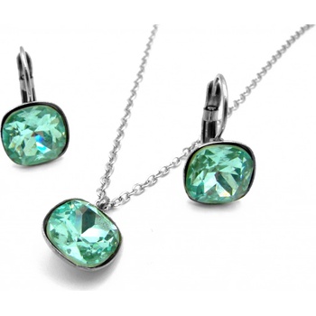Steel Jewelry set náhrdelník a náušnice tyrkys z chirurgické oceli SET220132