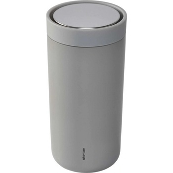 Stelton Termohrnek Go Click 400 ml světle šedá
