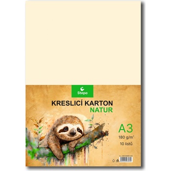 STEPA Kreslicí karton A3 (180g/m2, 10ks) natur