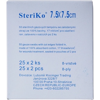Steriko gáza kompresní sterilní 7,5 x 7,5 /25 x 2 8vr