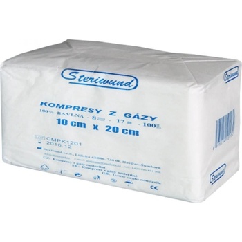 Steriwund gáza kompresy nesterilní 8vrst. 10 x 20cm 100 ks