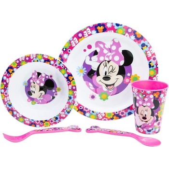 Stor Dětská sada nádobí Minnie Mouse Bold Florals 5 dílů
