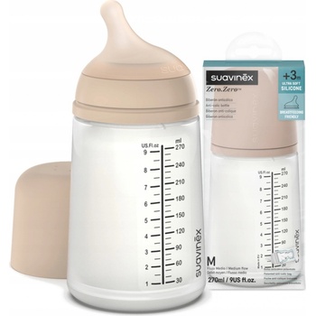 Suavinex antikoliková lahvička Zero M bílá 270ml