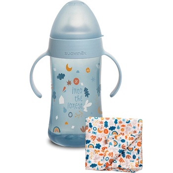 Suavinex láhev forest druhá s oušky modrá 270ml