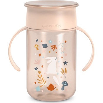 Suavinex Wonderland 360° hrníček na učení růžová 340 ml