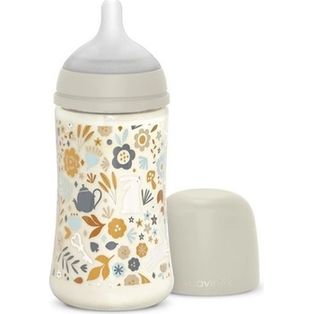 Suavinex Wonderland Kojenecká láhev fyziologický průtok Liberty krémová 270 ml