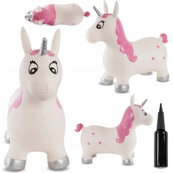 Sun Baby Gumové hopsadlo jednorožec růžový s pumpičkou pro děti ve věku Věk 3+