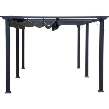 Sunfun Kreta Pergola s nastavitelnou střechou, 5,96 x 3,33 m, 2,35 m, šedá