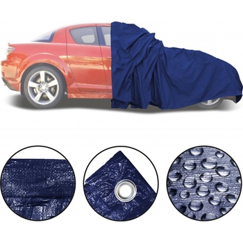 SVX Plachta krycí na auto 2x3m modro-stříbrná