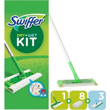 Swiffer Sweeper Startovací sada s 1 nástavcem, 8 utěrkami a 3 čistícími ubrousky