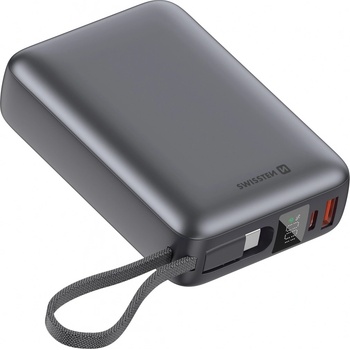 Swissten 20000 mAh 45W s integrovaným kabelem USB-C vesmírně stříbrná 22013976