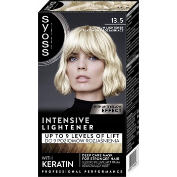 Syoss Lightening Blond 13-5 Intenzivní platinový zesvětlovač Platinum Lightener profesionální barva na vlasy