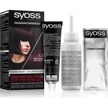 Syoss permanentní barva na vlasy Dark Violet tmavě fialová 3-3
