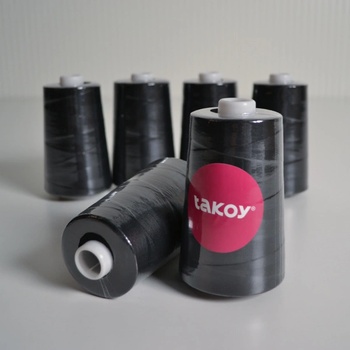 Takoy Overlock / coverlock polyesterová nit TKY 5000 barva černá