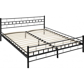 tectake 401720 včetně lamelových roštů černá