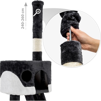 Tectake Škrabadlo Hansi černé 45 x 60 x 243-260 cm