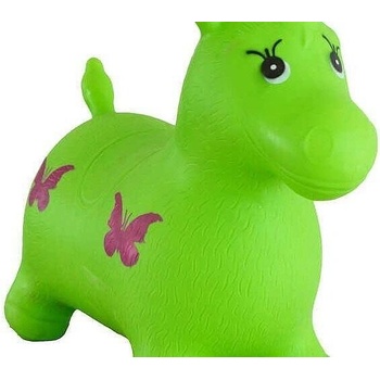 Teddies hopsadlo kůň skákací gumový zelený 49x43x28cm v sáčku