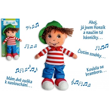 Teddies kluk Honzík hadrový česky mluvící na kartě 30 cm