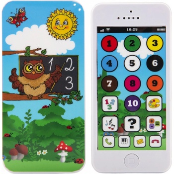 Teddies Naučný mobilní telefon s krytem Moudrá sova plast na baterie