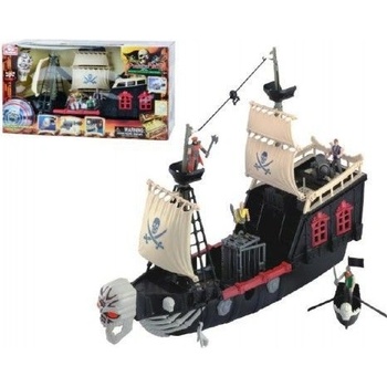 Teddies Pirátská loď plast na baterie se zvukem v krabici