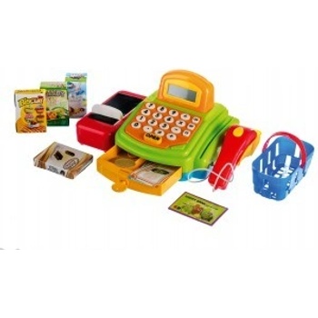 Teddies Pokladna digitální plast 30cm s doplňky na baterie v krabici