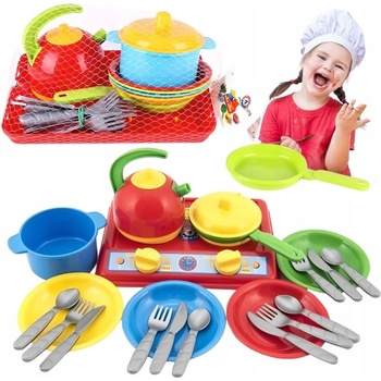 Teddies sada nádobí s vařičem plast 22x16cm s doplňky v sáčku