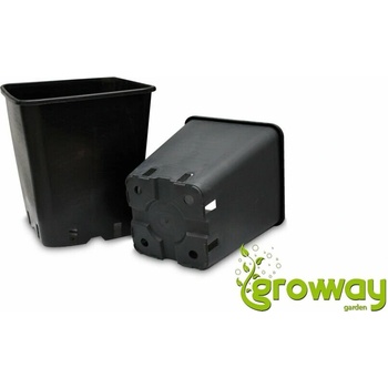 TEKU čtyřhranný bílý květináč 25x25x26 cm