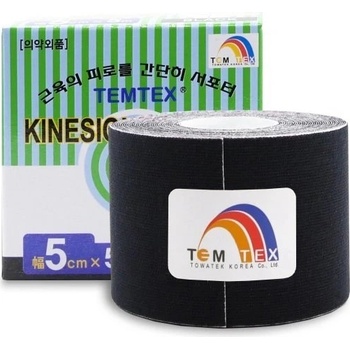 Temtex Kinesio Tape Classic černá 5 cm x 5 m