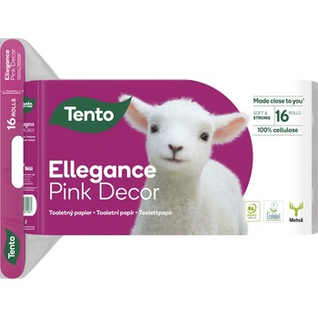 Tento Ellegance Pink Decor třívrstvý 16 ks