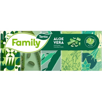 Tento Soft papírové kapesníčky Aloe Vera třívrstvé 10 x 10 ks
