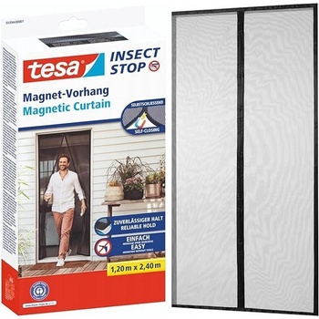 TESA Síť do dveří magnetická, 1,2 x 2,4 m, antracit