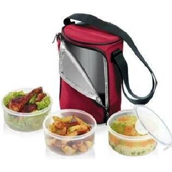 TESCOMA Jídlonosič FRESHBOX, se 3 dózami 0.8l, bordeaux 892210.00