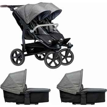 Tfk set duo2 frame 2025 air chamber wheel + carrycot + seat prem. grey