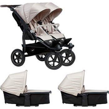 Tfk set duo2 frame 2025 air wheel carrycot + seat Sand