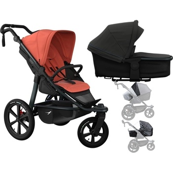 Tfk set PRO frame 2024 + carrycot + seat 2025 + příslušenství Anthracit/Salmon