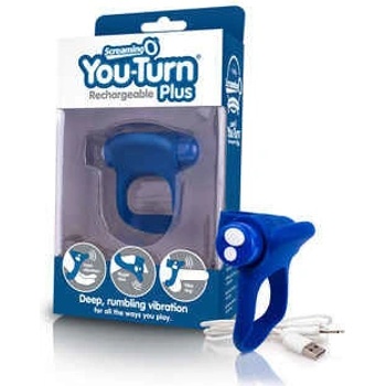 The Screaming O Charged Vibrační erekční kroužek You Turn Plus, modrá