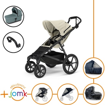 Thule Set 7v1 Urban Glide 4-wheel Soft beige 2024 + madlo + korbička Mid blue + JOMK příslušenství