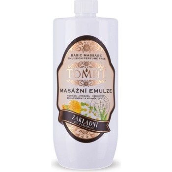 Tomfit masážní emulze základní bez parfemace 1000 ml