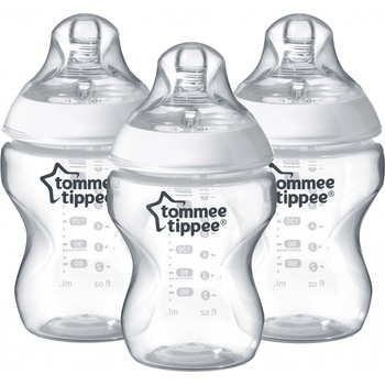 Tommee Tippee kojenecká láhev C2N 3 ks transparentní 260ml