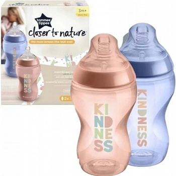 Tommee Tippee Kojenecká láhev C2N růžová 2ks 340ml