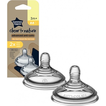 Tommee Tippee savička AntiColic průtok transparentní 2 ks