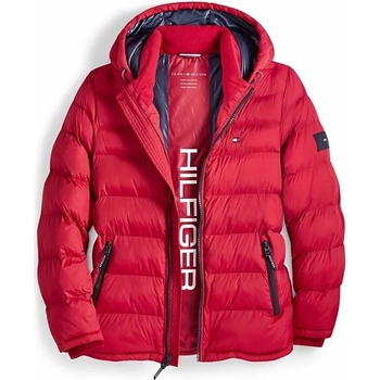 Tommy Hilfiger prošívaná zimní pánská bunda Quilted červená