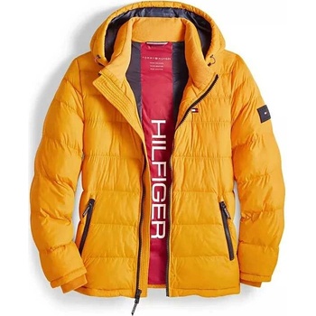 Tommy Hilfiger prošívaná zimní Puffer žlutá