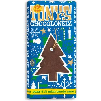 Tony’s Chocolonely – hořká , cukrová třtina a máta, 180 g