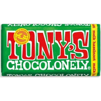Tony's Chocolonely mléčná čokoláda s lískovými oříšky 240 g