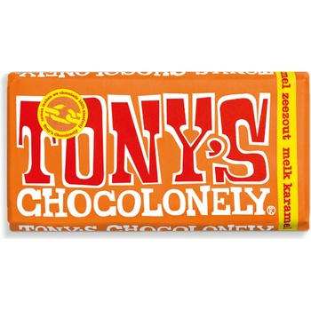 Tony’s Chocolonely – mléčná , karamel a mořská sůl, 180 g