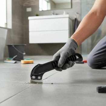 TOPTRADE čistič spár malý 30 mm – ruční nářadí na spáry obkladů a dlažby