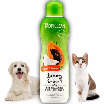 Tropiclean šampon Luxury 2v1 papája a kokos 355 ml
