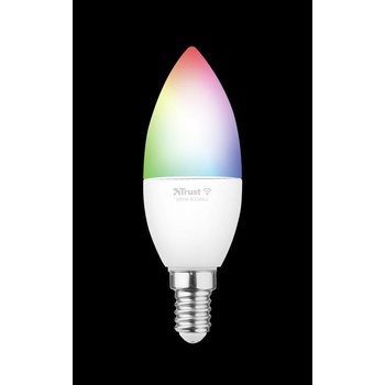 Trust Smart WiFi LED RGB&white ambience Candle E14 barevná