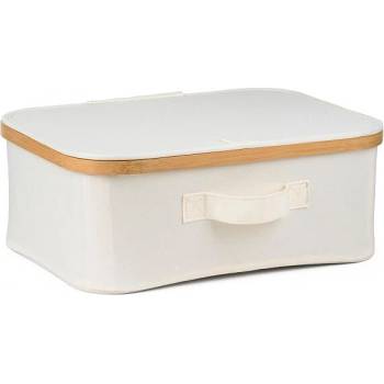 Úložný box G21 40 x 30 x 15 cm, bambusový s víkem, béžový